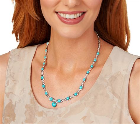 Turquoise Sterling Statement Necklace Qvc Com