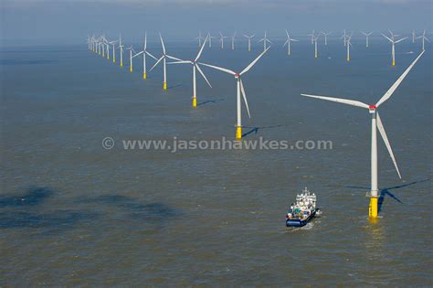 Aerial View Aerial View Of The London Array Wind Farm