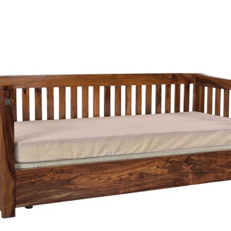 These beds are very low and it is stylish. Indus Wooden Sofa Cum Bed - Eshopregal - Sheesham Wood ...