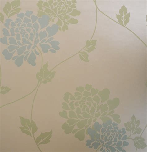 Isodore Laura Ashley Floral Wallpapers Truffle Seaspray Charcoal Linen