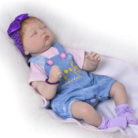 22 Inch Reborn Dolls Sleeping Girls Silicone Bebes Reborn Baby Dolls