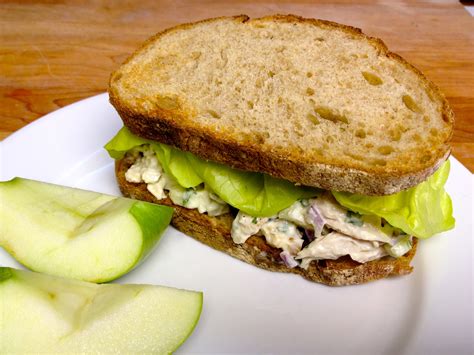 Gourmet Turkey Salad Sandwich With Apple Walnut And Ginger
