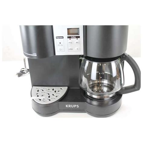 Krups Xp1600 Coffee Maker And Steam Espresso Machine Combination Black