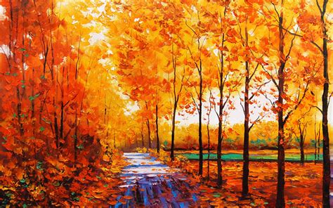 Free Download Art Artistic Oil Painting Nature Landscape Trees Forest