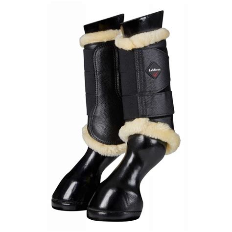 Lemieux Fleece Lined Horse Boots Blacknatural For The Horse From