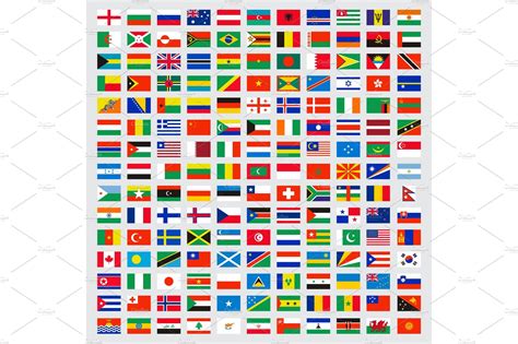 World Flags Collection Laws Name Background Graphics Creative Market
