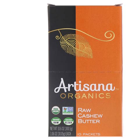 Artisana Organics Raw Cashew Nut Butter 10 Packets 106 Oz 3005 G