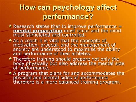 Core 2 Factors Affecting Performance Psychology
