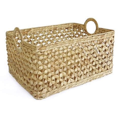 Braided Basket With Handles Large At Home