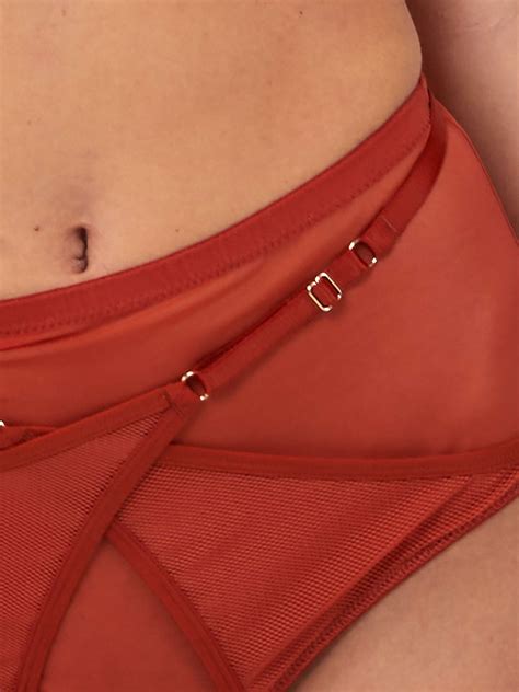 playful promises eddie crossover wrap high waist knickers rust at john lewis and partners