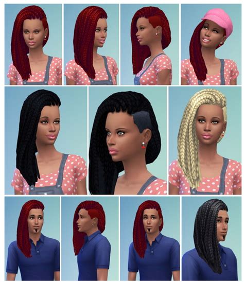 Shaved Braids For Both At Birksches Sims Blog Sims 4 Updates