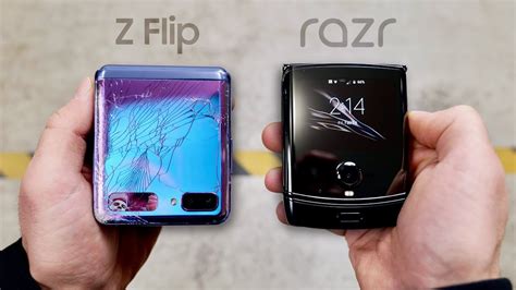 Galaxy Z Flip A Motorola Razr V Crashtestu Který Toho Vydrží Více
