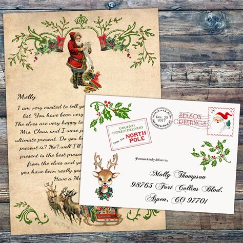 Letter From Santa Claus Personalized Official North Pole Mail Santa