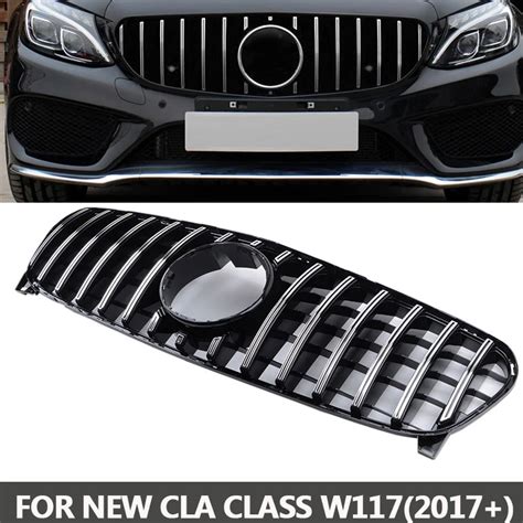 W117 Gtr Style Mesh Grille Amg Front Grill For Cla Class Mercedes Benz