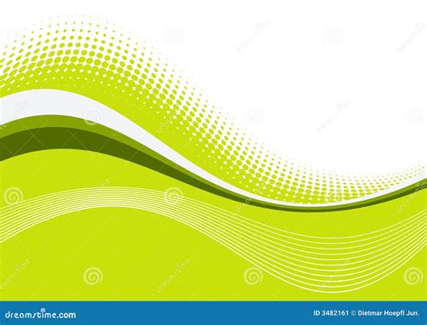 Green Wavy Graceful Lines Stock Vector Illustration Of Flow 3482161
