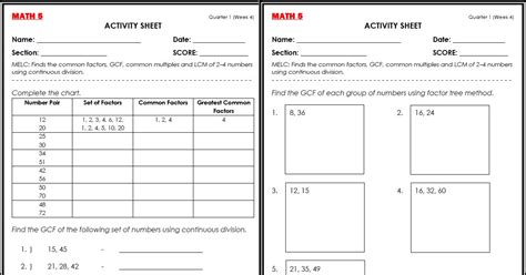 Math Q Week Melc Based Learning Activity Sheets Deped Click Riset 64545