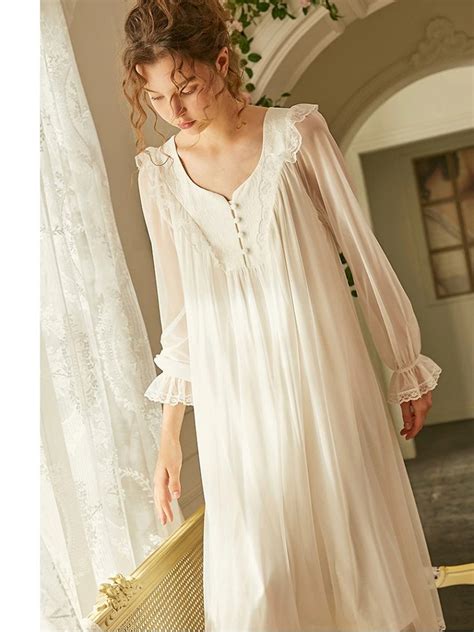 Vintage Victorian Nightgown Bridal Womens Nightgown Etsy Uk