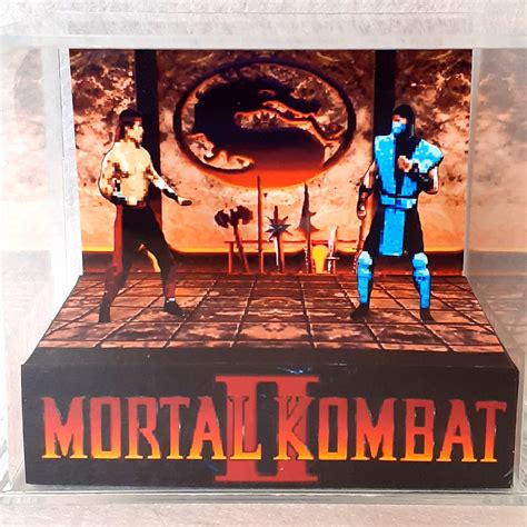 Mortal Kombat Cube Diorama D Videogame Gift For Gamer Etsy