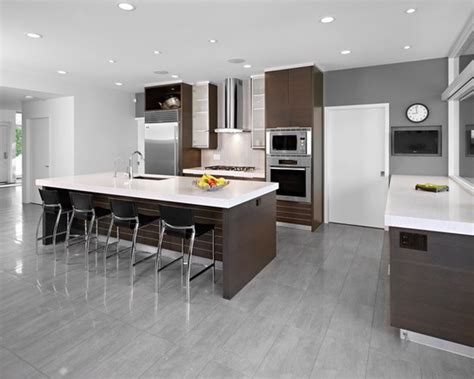 If hardwood flooring isn't your best choice, you can also consider carpeting your living room. 15 Stunning Grey Kitchen Floor Design Ideas