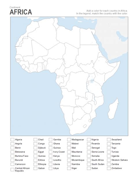 Map Of Africa Blank Physical Map Africa Printable Maps