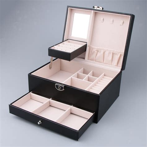 Multilayer Luxury Large Leather Jewelry Boxcasestorageorganizer With