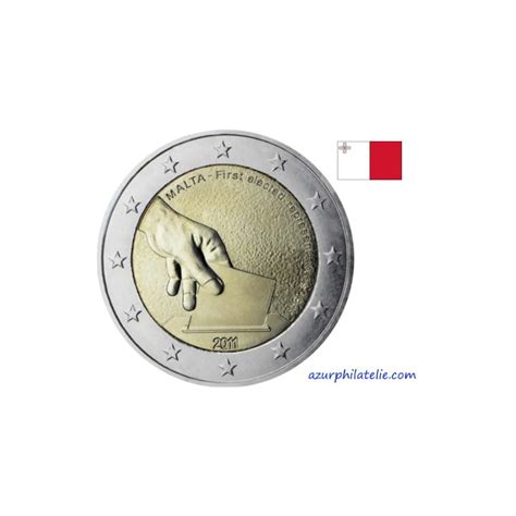 2 Euros Malte 2011 1849 Année De Lélection Des 1er Représentants