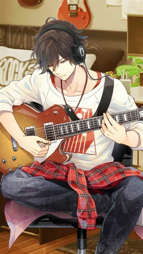 Randomize friday night funkin' background theme in settings option. Anime Boy Playing Guitar Wallpapers - Wallpaper Cave