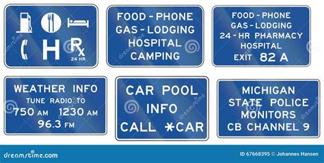 Informational United States Mutcd Road Signs Stock Illustration