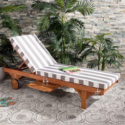 Construct an outdoor area that meets all your requirements and satisfies your artistic whimsies with a varied range of outdoor wood lounge chair. Newport Outdoor Modern Chaise Lounge Chair with Cushion ...