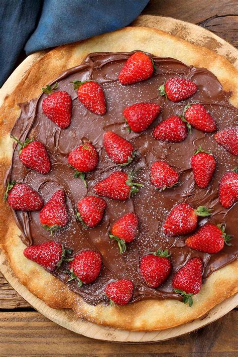 Nutella Pizza Strawberry Chocolate Pizza Recipe
