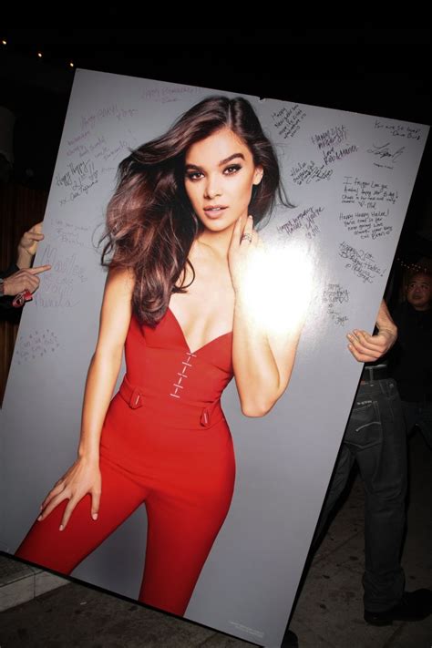 Hailee Steinfeld In Red Mini Dress 21st Birthday Party