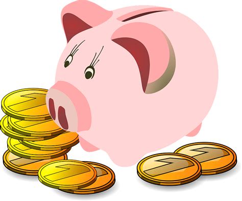 Piggy Bank With Coins Clipart Free Download Transparent Png Creazilla