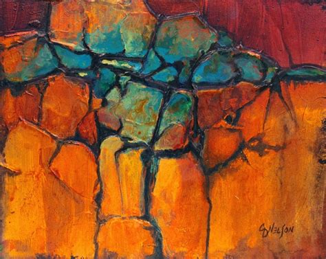 Carol Nelson Fine Art Blog Turquoise Ridge Acrylic Geologic Abstract
