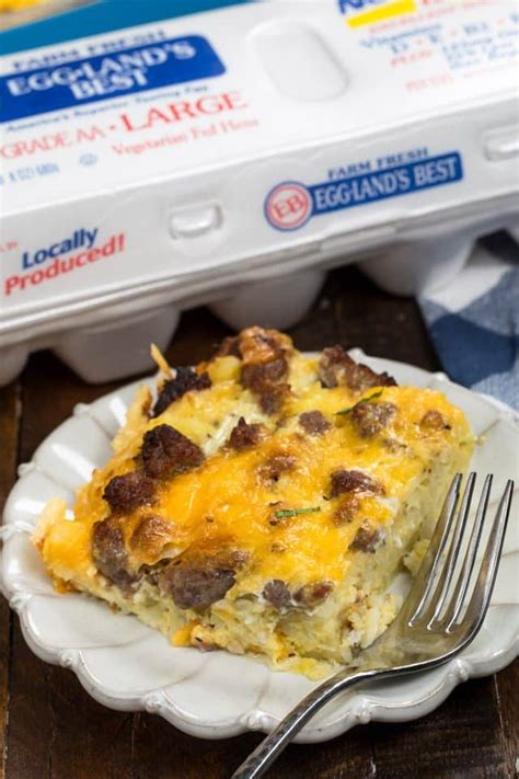 Easy Hash Brown Casserole Eggs Sausage And Cheese