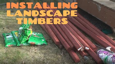 Made from recycled wood products and offers the texture of woodgrain. Installing Landscape Timbers - YouTube