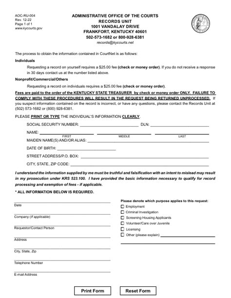 Form Aoc Ru 004 Download Fillable Pdf Or Fill Online Records Check