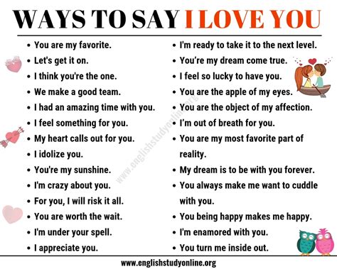 Creative Ways To Say I Love You In English English Study Online