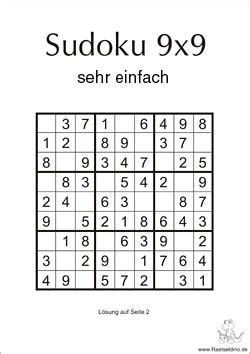 Jeden monat nimmt olli und molli kinder ab 6 jahren mit in. Sudoku zum Ausdrucken - sehr einfach | Sudoku rätsel ...