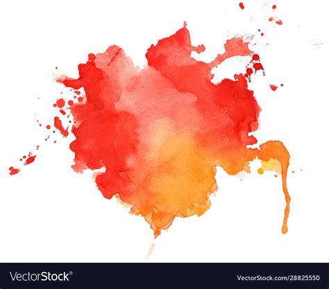 Abstract Red And Orange Watercolor Texture Vector Image