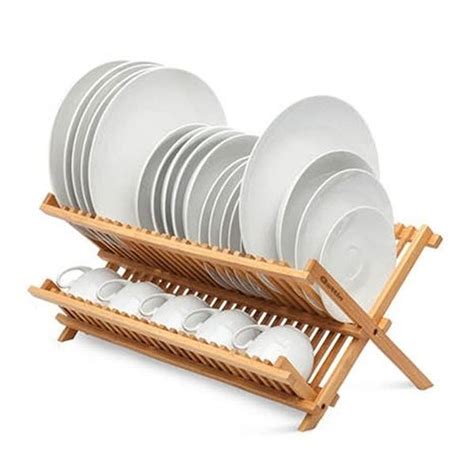 Bamboo Folding Dish Drying Rack