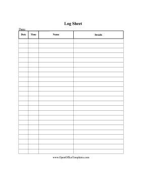 Editable versions of all 1,559 forms from this site. This printable basic log sheet is great for cataloguing and organizing products and shipments. F ...