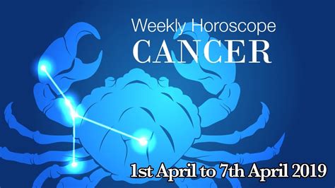 Cancer Horoscope Cancer Weekly Horoscope From 1st April 2019