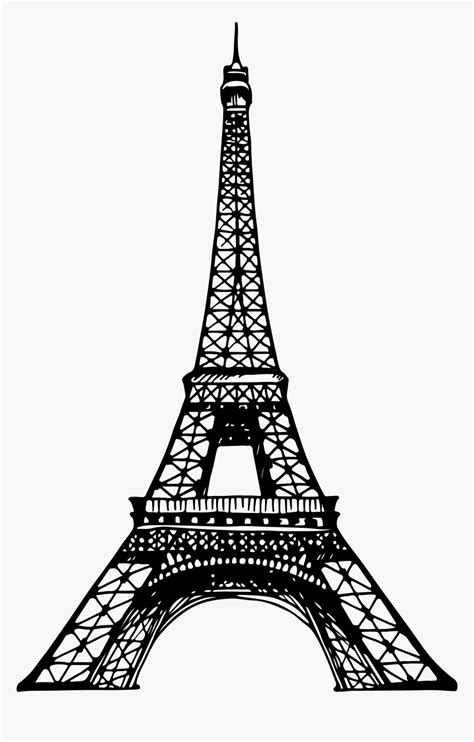 Eiffel Tower Clipart Silhouette Sketch Paris Eiffel Tower Drawing Hd