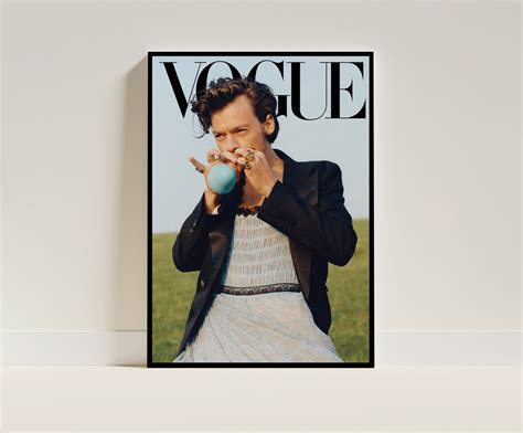 harry styles vogue poster digital download etsy