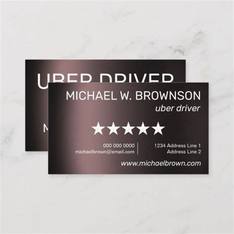 Introduce yourself with these business cards & make a terrific first impression. Steel Uber Driver Business Cards | Uber driver, Uber car, Cards