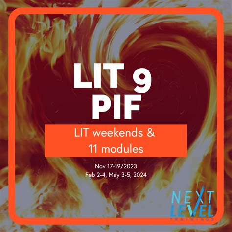 lit {leaders in transformation} pif next level trainings