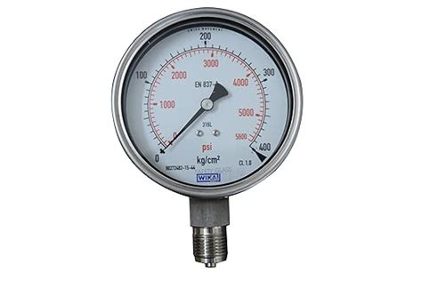 Wika Pressure Gauge Ss 316l 100mm Along With Calibration Certificate
