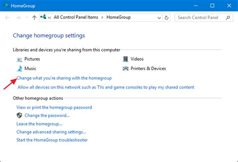 How To Change What You Have Shared With A Homegroup In Windows