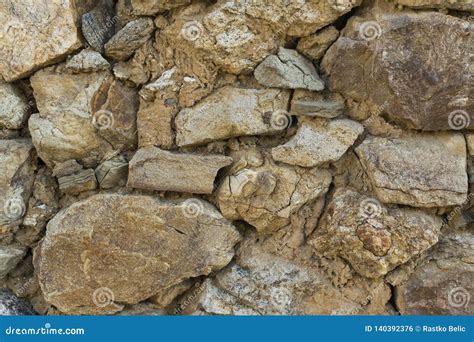 Neatly Stacked Rough Cut Stone Wall Seamless Texture Background Stock