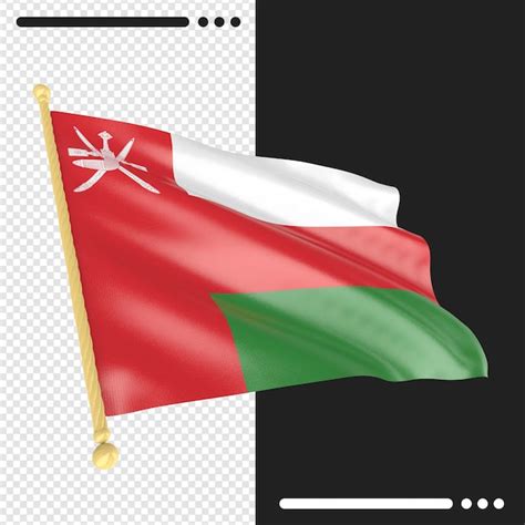Premium Psd Oman Flag 3d Rendering Isolated